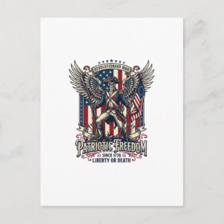 Patriottische Revolutieoorlog Skelet Donkere Patri Briefkaart