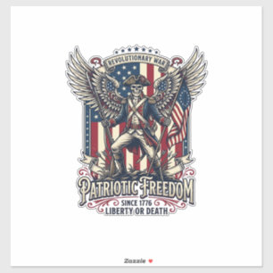 Patriottische Revolutieoorlog Skelet Donkere Patri Sticker