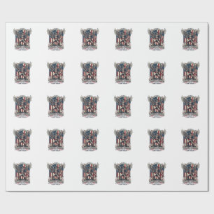 Patriottische Revolutionaire Oorlog Skelet Donkere Cadeaupapier