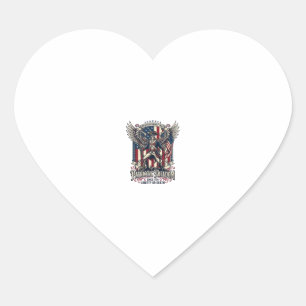 Patriottische Revolutionaire Oorlog Skelet Donkere Hart Sticker