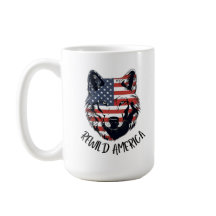 Patriottische Rewild America Wolf