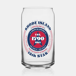 Patriottische Rhode Island Typografie Drinkware Se Blikvorm Glas