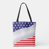 Patriottische Rip en Scheur Tote Bag (Achterkant)
