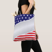 Patriottische Rip en Scheur Tote Bag (Dichtbij)