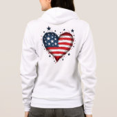 Patriottische rits hoodie met hartvormige Amerikaa (Achterkant)