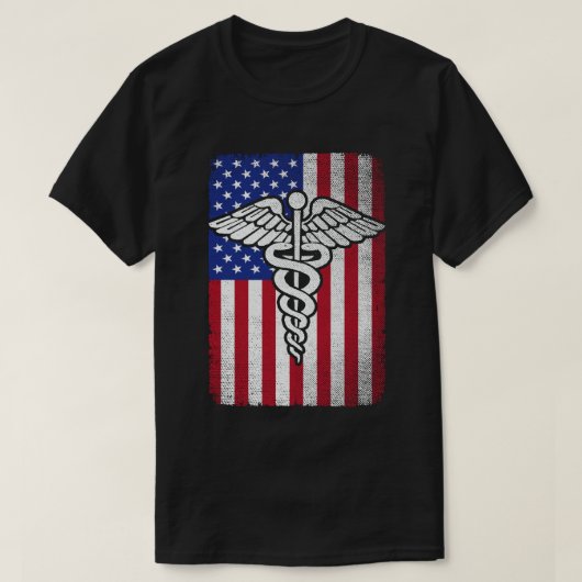 Patriottische RN Geregistreerd Verpleegster USA Am T-shirt (Design voorkant)