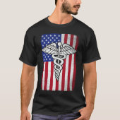 Patriottische RN Geregistreerd Verpleegster USA Am T-shirt (Voorkant)