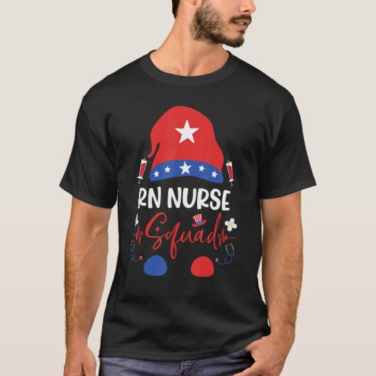 patriottische rn zurse Squad gnome 4 juli gnomen T-shirt (Voorkant)
