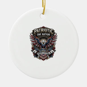 Patriottische Rock Eagle Crest Muziek Rock Metaal Keramisch Ornament
