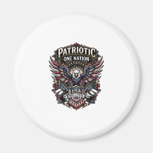 Patriottische Rock Eagle Crest Muziek Rock Metaal Magneet