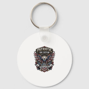 Patriottische Rock Eagle Crest Muziek Rock Metaal  Sleutelhanger