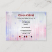 Patriottische rode, blauwe achtergrondstrook onder informatiekaartje (Voorkant)