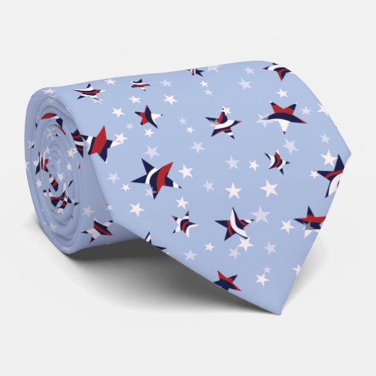 Patriottische rode, blauwe, gepantserde bannerster stropdas (Opgerold)