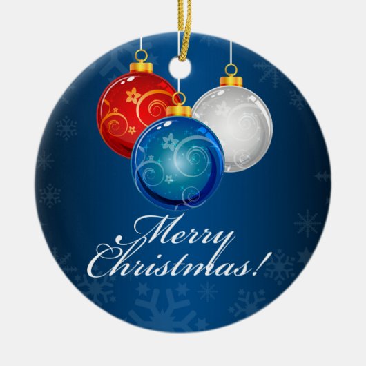 Patriottische rode Blauwe Ornamenten voor prettige (Voorkant)