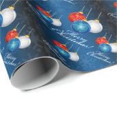 Patriottische rode Blauwe Ornamenten voor prettige Cadeaupapier (Rol Hoek)