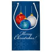 Patriottische rode Blauwe Ornamenten voor prettige Klein Cadeauzakje (Achterkant)