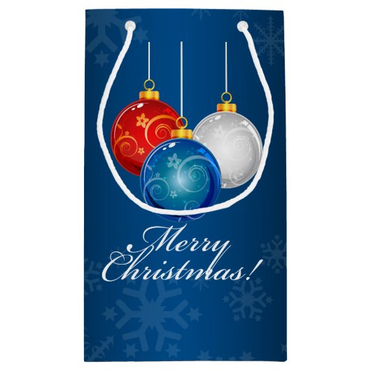 Patriottische rode Blauwe Ornamenten voor prettige Klein Cadeauzakje (Achterkant)