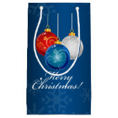 Patriottische rode Blauwe Ornamenten voor prettige Klein Cadeauzakje (Voorkant)