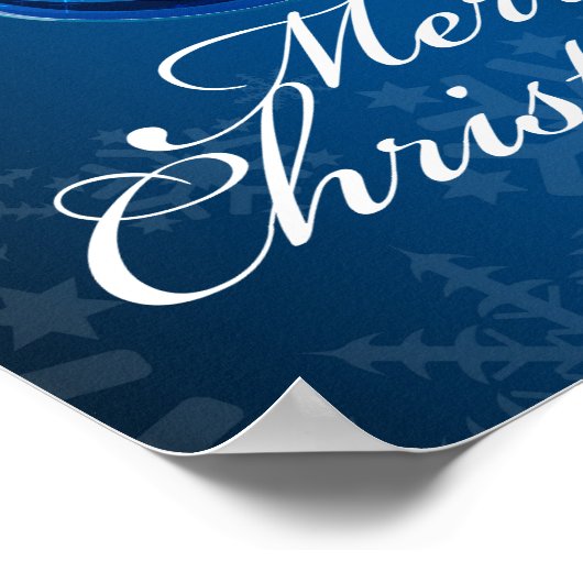 Patriottische rode Blauwe Ornamenten voor prettige Poster (Hoek)