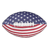 Patriottische rode, blauwe sterren en strepen vlag american football (Voorkant)