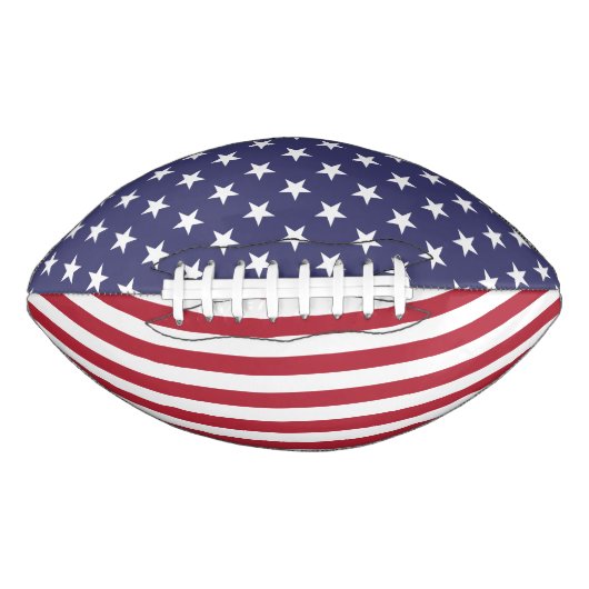 Patriottische rode, blauwe sterren en strepen vlag american football (Voorkant)