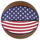 Patriottische rode, blauwe sterren en strepen vlag basketbal (Voorkant)