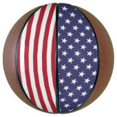 Patriottische rode, blauwe sterren en strepen vlag basketbal (Verticaal)