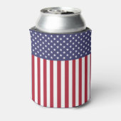 Patriottische rode, blauwe sterren en strepen vlag blikjeskoeler (Blikje Achterkant)