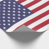 Patriottische rode, blauwe sterren en strepen vlag cadeaupapier (Hoek)