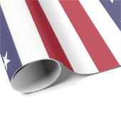 Patriottische rode, blauwe sterren en strepen vlag cadeaupapier (Rol Hoek)