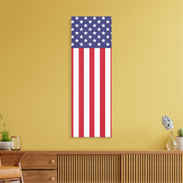 Patriottische rode, blauwe sterren en strepen vlag canvas afdruk