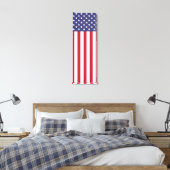 Patriottische rode, blauwe sterren en strepen vlag canvas afdruk (Insitu (Slaapkamer))
