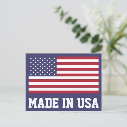 Patriottische rode, blauwe sterren en strepen vlag feestdagenkaart (Staand voorkant)