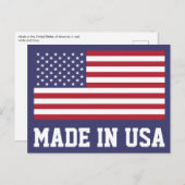 Patriottische rode, blauwe sterren en strepen vlag feestdagenkaart (Voorkant / Achterkant)