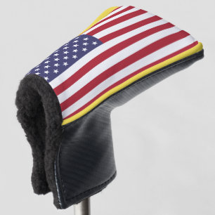 Patriottische rode, blauwe sterren en strepen vlag golfheadcover