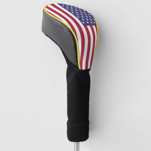Patriottische rode, blauwe sterren en strepen vlag golfheadcover (Schuin)