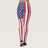 Patriottische rode, blauwe sterren en strepen vlag leggings (Achterkant)