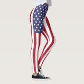 Patriottische rode, blauwe sterren en strepen vlag leggings (Rechts)
