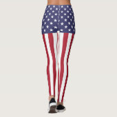 Patriottische rode, blauwe sterren en strepen vlag leggings (Achterkant)