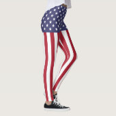 Patriottische rode, blauwe sterren en strepen vlag leggings (Rechts)