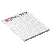 Patriottische rode, blauwe sterren en strepen vlag notitieblok (Schuin)