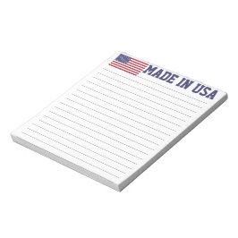 Patriottische rode, blauwe sterren en strepen vlag notitieblok