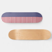 Patriottische rode, blauwe sterren en strepen vlag persoonlijk skateboard (Horizontaal)