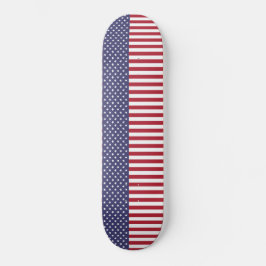 Patriottische rode, blauwe sterren en strepen vlag persoonlijk skateboard