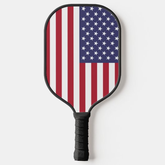 Patriottische rode, blauwe sterren en strepen vlag pickleball paddle (Achterkant)