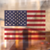 Patriottische rode, blauwe sterren en strepen vlag raamsticker (Vel 2)