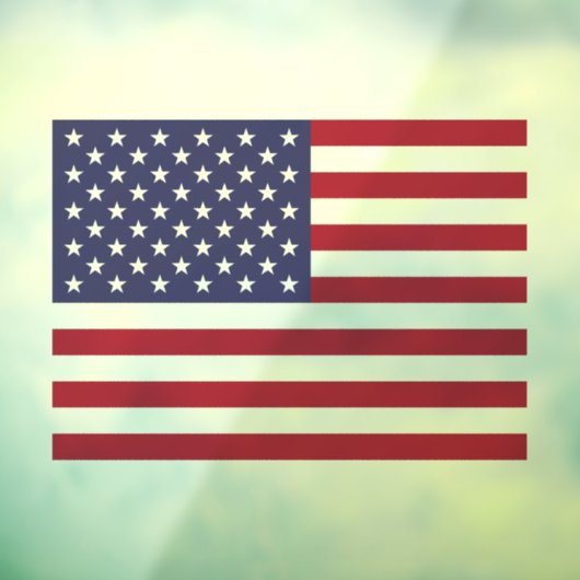 Patriottische rode, blauwe sterren en strepen vlag raamsticker (Vel 3)