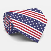Patriottische rode, blauwe sterren en strepen vlag stropdas (Opgerold)
