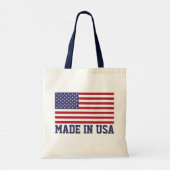 Patriottische rode, blauwe sterren en strepen vlag tote bag (Achterkant)