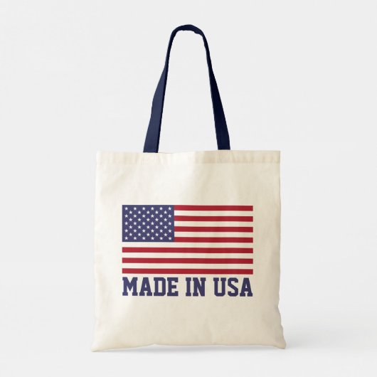 Patriottische rode, blauwe sterren en strepen vlag tote bag (Achterkant)